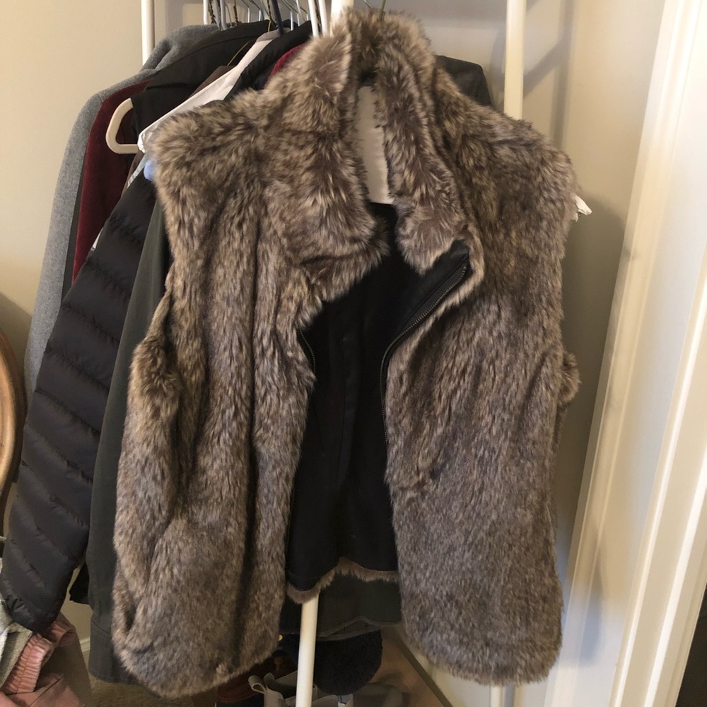 Banana Republic Faux Fur Vest